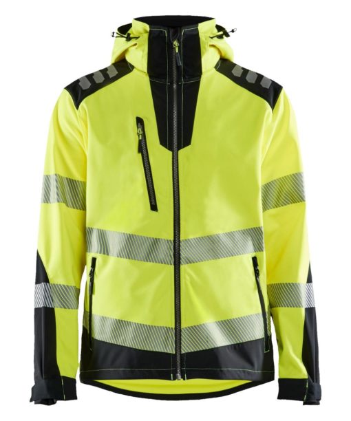 BLÅKLÄDER SOFTSHELLTAKKI HIGHVIS 4491 edestä